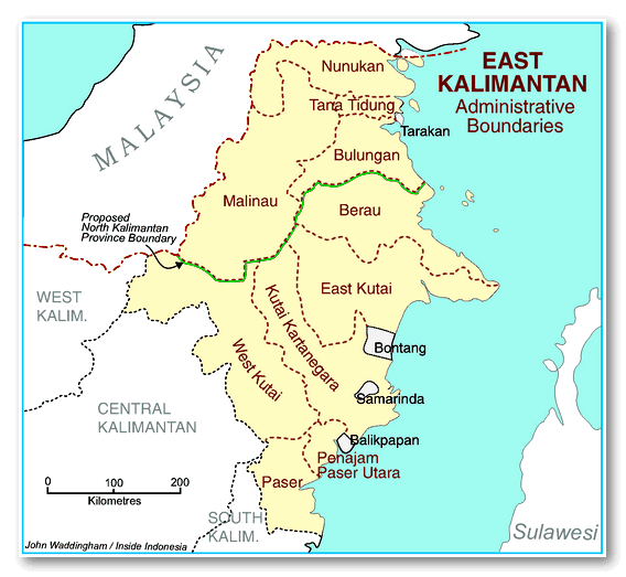 East Kalimantan administrative boundaries / John Waddingham